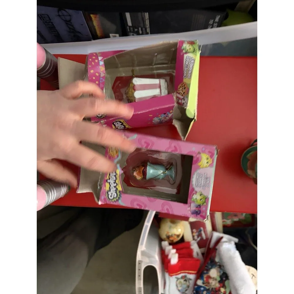 Shopkins Ornament Bundle Milkshake & Popcorn Bucket Kurt Adler Holiday Christmas
